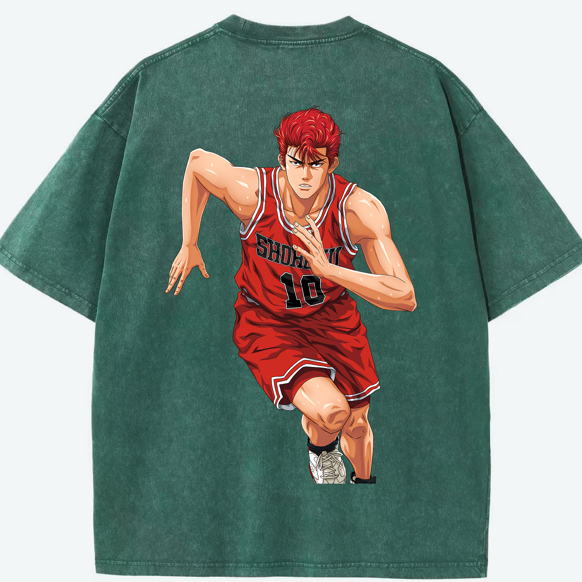 （画像用） SLAM DUNK／スラムダンク 綿100% ヴィンテージ風 半袖Tシャツ（背面プリント）